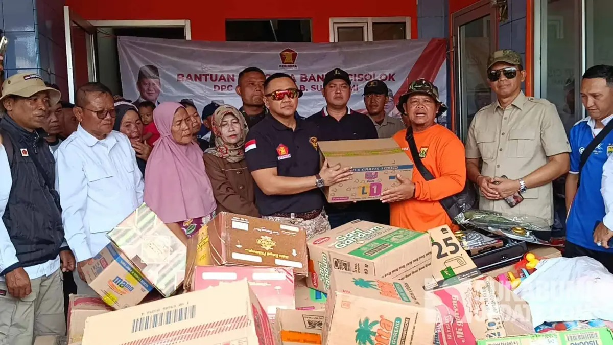Fraksi Gerindra DPRD Sukabumi Salurkan Bantuan untuk Korban Banjir Bandang di Cisolok