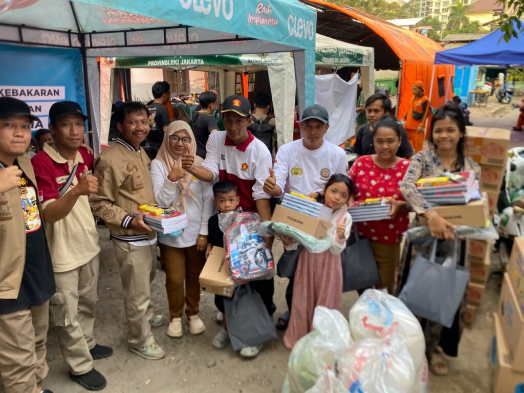 Gerindra Jaksel Peduli Anak Korban Kebakaran, Salurkan Perlengkapan Sekolah dan Makanan Bergizi
