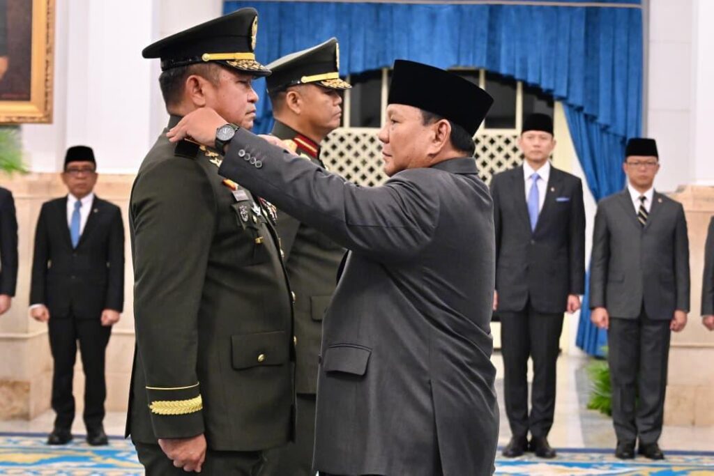 Presiden Prabowo Lantik Maruli Simanjuntak sebagai Wakil Panglima TNI dan Kepala Badan Pengelola Perbatasan