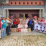 Peduli Warga Terdampak Kabut Asap, DPC Gerindra Kuansing Bagikan 1.000 Masker dan Sembako