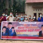 DPC Gerindra Pelalawan Bergerak Bantu Korban Kabut Asap, Salurkan 500 Masker dan 200 Paket Sembako